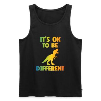 C’est normal d’être différent - Autisme - Débardeur bio Premium Homme - noir - Devant - Michal (187cm)