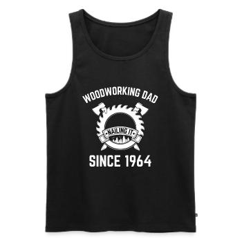 Woodworking Dad Since 1964 - 60. Geburtstag - Männer Premium Bio Tank Top - Schwarz - Vorne - Michal (187cm)