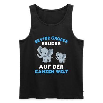 Best big brother all over the world - Men's Premium Organic Tank Top - black - Front - Michal (187cm)