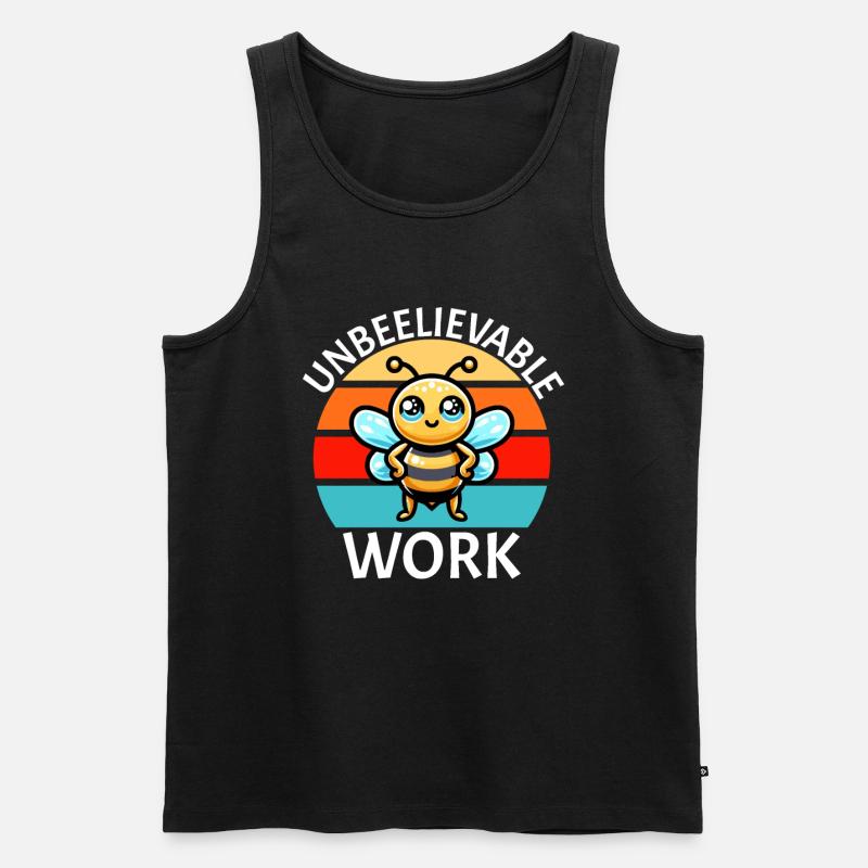 Unbeelievable Work - Männer Premium Bio Tank Top - Schwarz