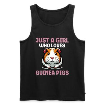 Just A Boy Who Loves Guinea Pigs - Männer Premium Bio Tank Top - Schwarz - Vorne - Michal (187cm)
