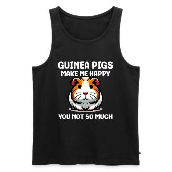 Guinea Pigs Make Me Happy You Not So Much - Männer Premium Bio Tank Top - Schwarz - Vorne - Michal (187cm)