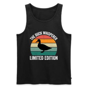 The Duck Whisperer - Männer Premium Bio Tank Top - Schwarz - Vorne - Michal (187cm)