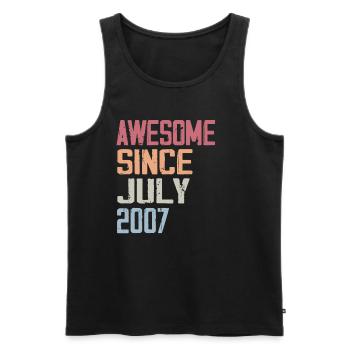 Juli 2007 Geburtstagsgeschenk Juli 2007 - Männer Premium Bio Tank Top - Schwarz - Vorne - Michal (187cm)