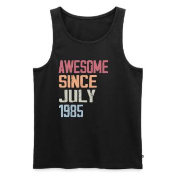 Juli 1985 Geburtstagsgeschenk Juli 1985 - Männer Premium Bio Tank Top - Schwarz - Vorne - Michal (187cm)