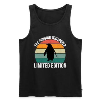 The Penguin Whisperer - Männer Premium Bio Tank Top - Schwarz - Vorne - Michal (187cm)