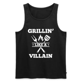 Grillin' Like A Villain - Men's Premium Organic Tank Top - black - Front - AI Model Male 178 light (178cm)
