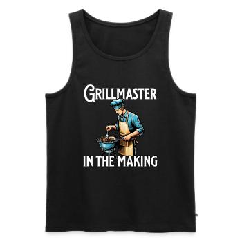 Grillmaster In The Making - Men's Premium Organic Tank Top - black - Front - Michal (187cm)