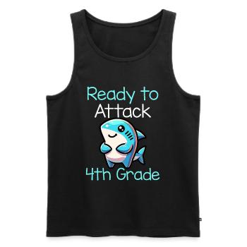 Ready To Attack 4th Grade - Männer Premium Bio Tank Top - Schwarz - Vorne - Michal (187cm)