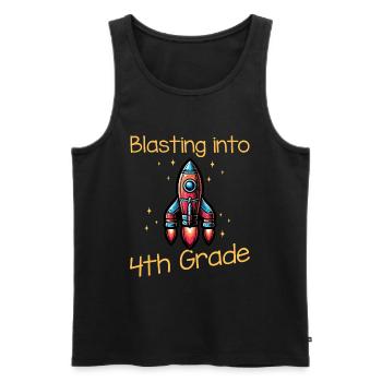 Blasting Into 4th Grade - Männer Premium Bio Tank Top - Schwarz - Vorne - Michal (187cm)
