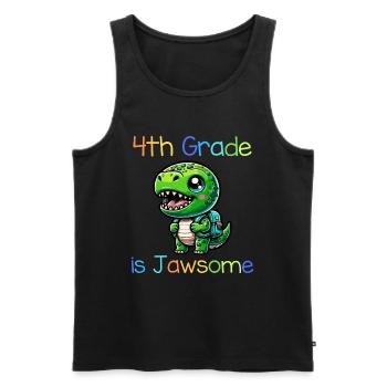 4th Grade Is Jawsome - Men's Premium Organic Tank Top - black - Front - Michal (187cm)