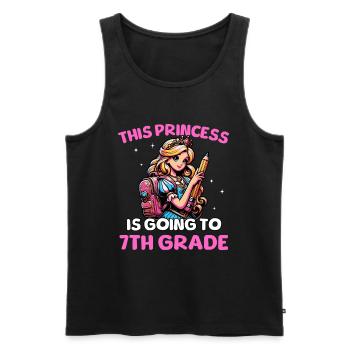 This Princess Is Going To 7th Grade - Men's Premium Organic Tank Top - black - Front - Michal (187cm)