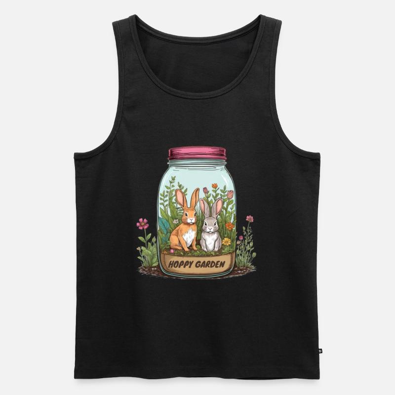 Hopfeniger Garten - Männer Premium Bio Tank Top - Schwarz