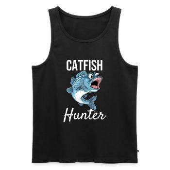 Catfish Hunter - Männer Premium Bio Tank Top - Schwarz - Vorne - Michal (187cm)