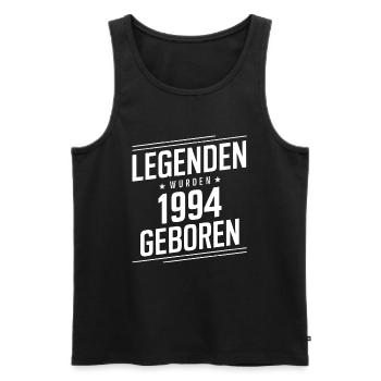 Legenden Wurden 1994 Geboren - Männer Premium Bio Tank Top - Schwarz - Vorne - Michal (187cm)