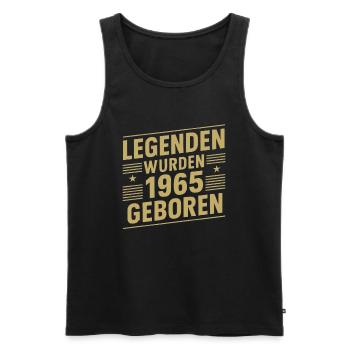 Legends were born in 1965 - Men's Premium Organic Tank Top - black - Front - Michal (187cm)