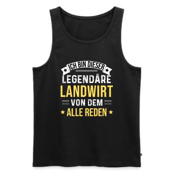Ich Bin Dieser Legendäre Landwirt - Männer Premium Bio Tank Top - Schwarz - Vorne - AI Model Male 178 light (178cm)