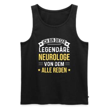Ich Bin Dieser Legendäre Neurologe - Männer Premium Bio Tank Top - Schwarz - Vorne - AI Model Male 178 light (178cm)