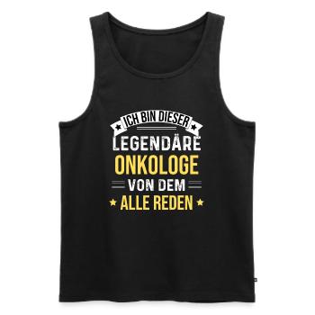 I'm this legendary oncologist - Men's Premium Organic Tank Top - black - Front - Michal (187cm)