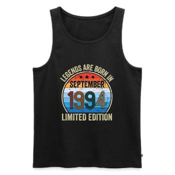 Legends Are Born In September 1994 Limited Edition - Men's Premium Organic Tank Top - black - Front - Michal (187cm)