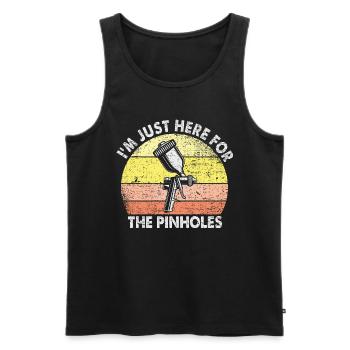 I'm Just Here For The Pinholes Fahrzeuglackierer - Männer Premium Bio Tank Top - Schwarz - Vorne - Michal (187cm)