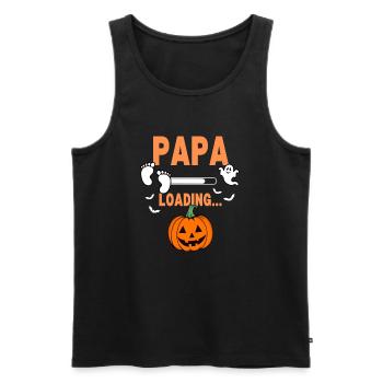Papa Loading Halloween - Débardeur bio Premium Homme - noir - Devant - AI Model Male 178 light (178cm)