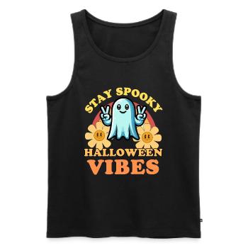 Stay Spooky Halloween Vibes - Men's Premium Organic Tank Top - black - Front - Michal (187cm)