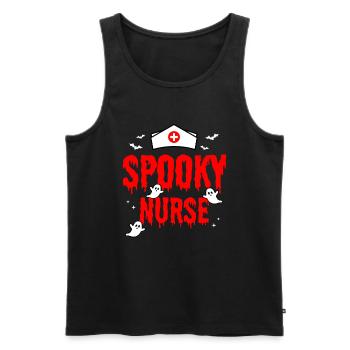 Spooky Nurse - Halloween - Men's Premium Organic Tank Top - black - Front - Michal (187cm)