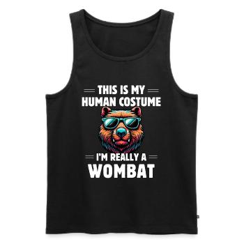 This Is My Human Costume I'm Really A Wombat - Men's Premium Organic Tank Top - black - Front - Michal (187cm)