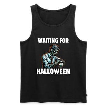 En attendant Halloween - Débardeur bio Premium Homme - noir - Devant - Michal (187cm)