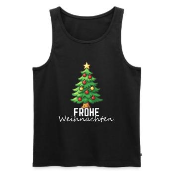 Joyeux sapin de Noël - Débardeur bio Premium Homme - noir - Devant - Michal (187cm)