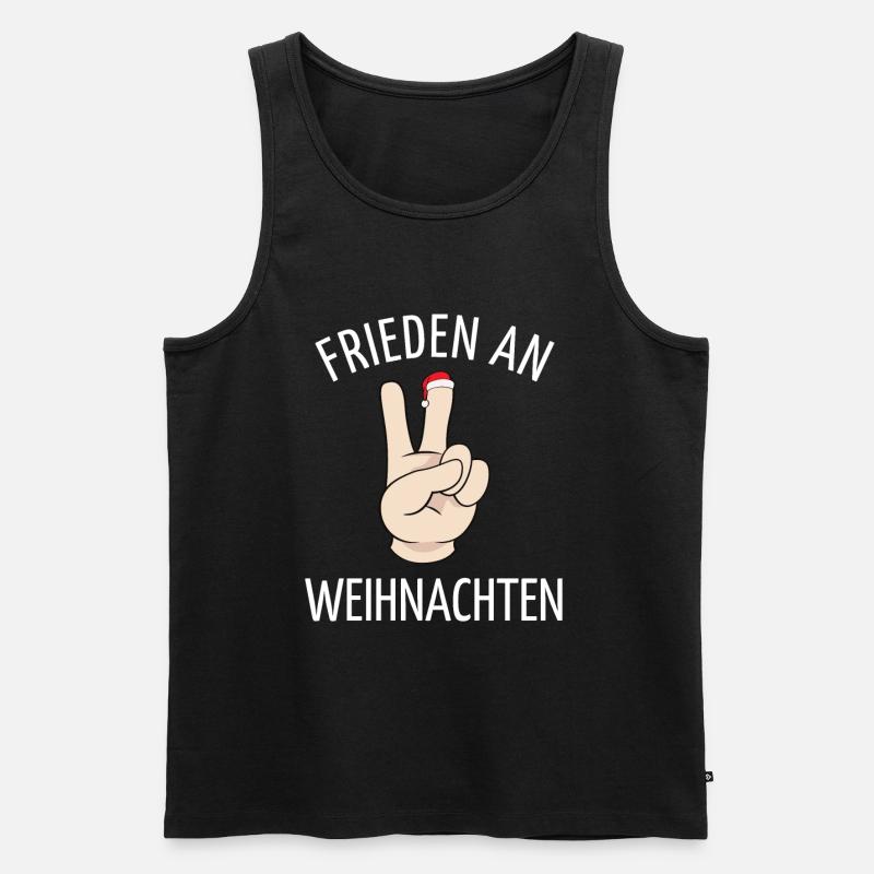 Frieden An Weihnachten - Männer Premium Bio Tank Top - Schwarz