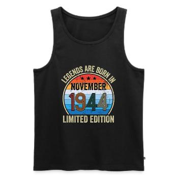Legends Are Born In November 1944 Limited Edition - Männer Premium Bio Tank Top - Schwarz - Vorne - Michal (187cm)