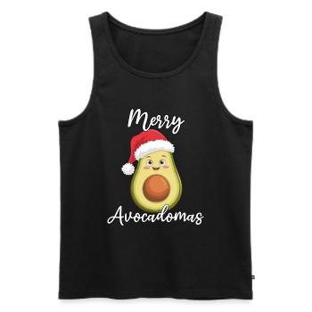 Merry Avocadomas - Avocat drôle - Débardeur bio Premium Homme - noir - Devant - Michal (187cm)