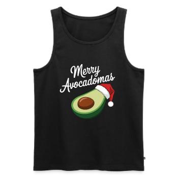 Merry Avocadomas - Avocat drôle - Débardeur bio Premium Homme - noir - Devant - Michal (187cm)