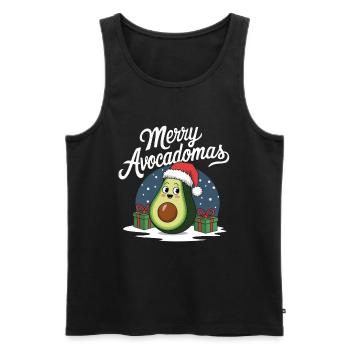 Merry Avocadomas - Avocat drôle - Débardeur bio Premium Homme - noir - Devant - Michal (187cm)