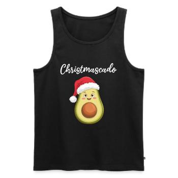 Christmascado - Funny Avocado - Men's Premium Organic Tank Top - black - Front - Michal (187cm)