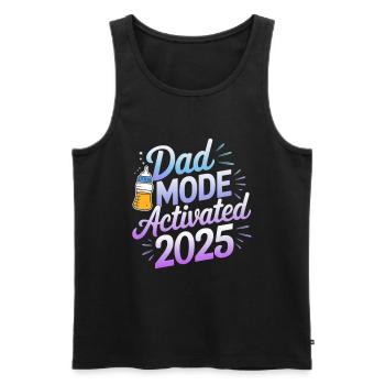 Mode papa activé 2025 - Débardeur bio Premium Homme - noir - Devant - Michal (187cm)