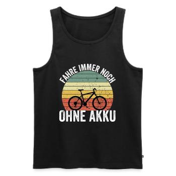 Fahre Immer Noch Ohne Akku - Vintage Sunset - Männer Premium Bio Tank Top - Schwarz - Vorne - Michal (187cm)
