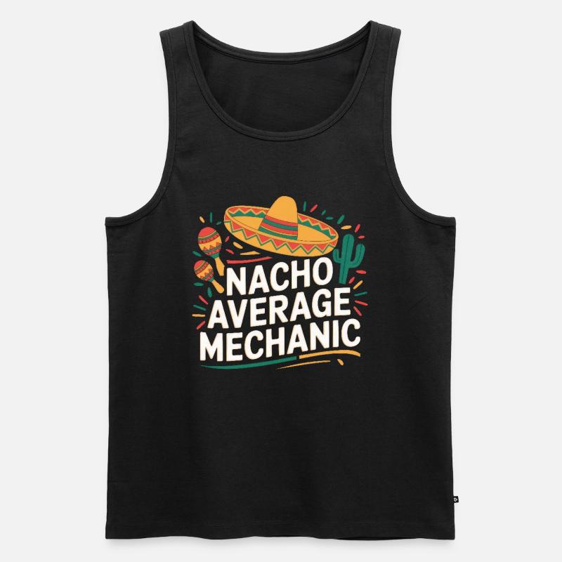 Nacho Average Mechanic - Männer Premium Bio Tank Top - Schwarz