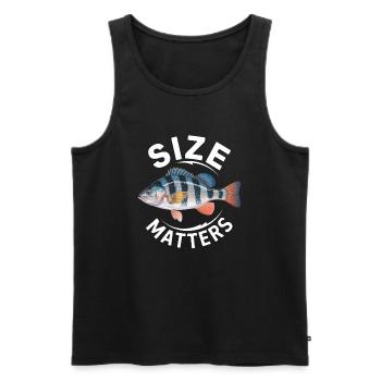 Size Matters - Männer Premium Bio Tank Top - Schwarz - Vorne - AI Model Male 178 light (178cm)