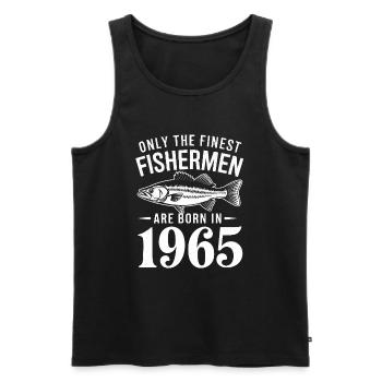 Only The Finest Fishermen Are Born In 1965 - Männer Premium Bio Tank Top - Schwarz - Vorne - Michal (187cm)