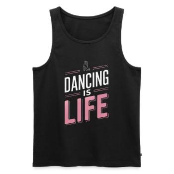 Dancing Is Life - Men's Premium Organic Tank Top - black - Front - AI Model Male 178 light (178cm)
