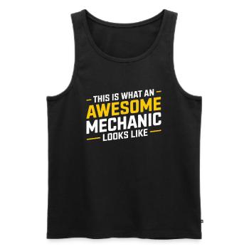 This Is What An Awesome Mechanic Looks Like - Men's Premium Organic Tank Top - black - Front - Michal (187cm)