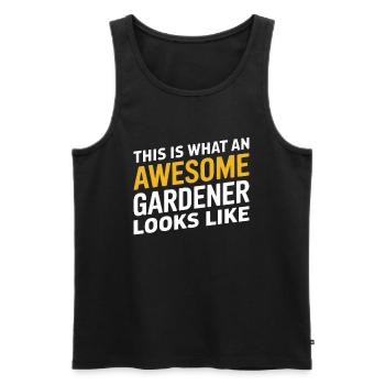 This Is What An Awesome Gardener Looks Like - Men's Premium Organic Tank Top - black - Front - Michal (187cm)