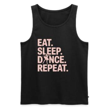 Eat Sleep Dance Repeat - Männer Premium Bio Tank Top - Schwarz - Vorne - Michal (187cm)
