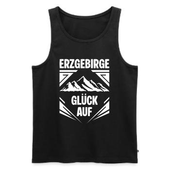 Erzgebirge Glueck auf - Männer Premium Bio Tank Top - Schwarz - Vorne - AI Model Male 178 light (178cm)