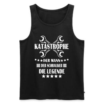Katastrophe Steel Schrauber Geschenk - Männer Premium Bio Tank Top - Schwarz - Vorne - Michal (187cm)