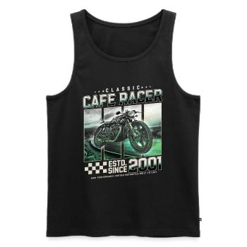 Cafe Racer built in 2001 - Men's Premium Organic Tank Top - black - Front - Michal (187cm)