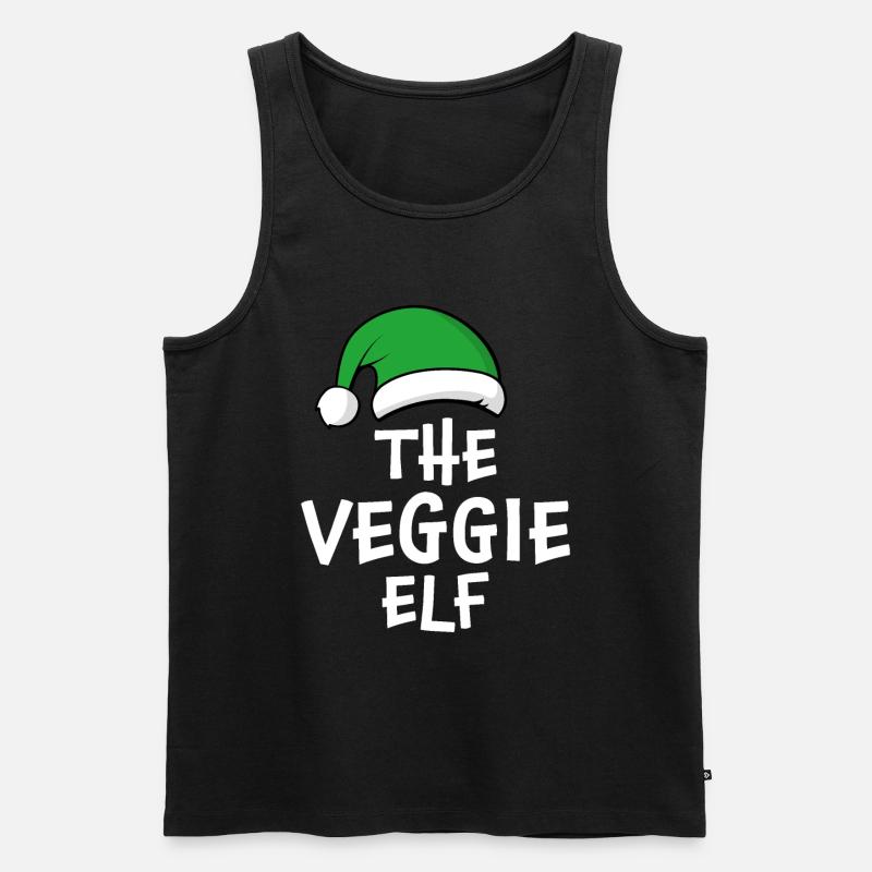 Die vegetarische Elfe - Männer Premium Bio Tank Top - Schwarz